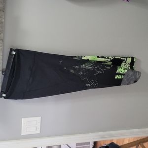 W UA Black Printed Panel Cropped Reflect Leggings